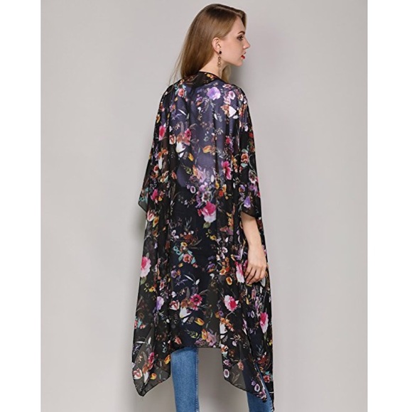 🌸FLORAL CHIFFON KIMONO🌸 - Picture 4 of 5
